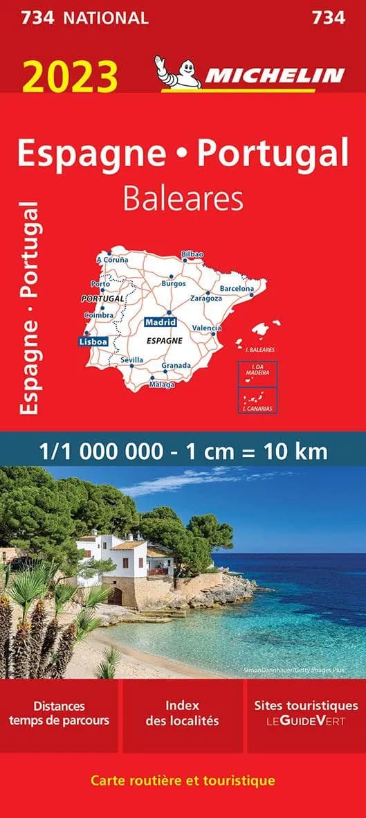 Espagne, Portugal : 2023 : Baléares (Éd. 21.1) [réalisé et publié par] Michelin, cartes et plans