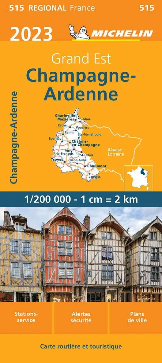 Champagne-Ardenne : Grand-Est : 2023 (14.1e édition) [réalisé et publié par] Michelin, cartes et plans