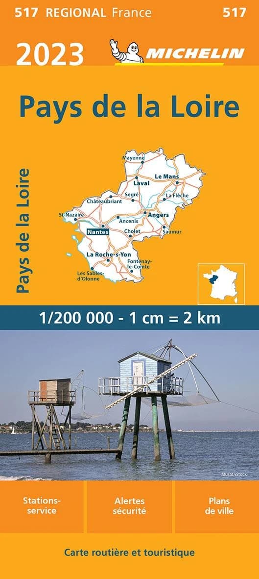 Pays de la Loire : 2023 (Éd. 16.1) [réalisé et publié par] Michelin, cartes et plans
