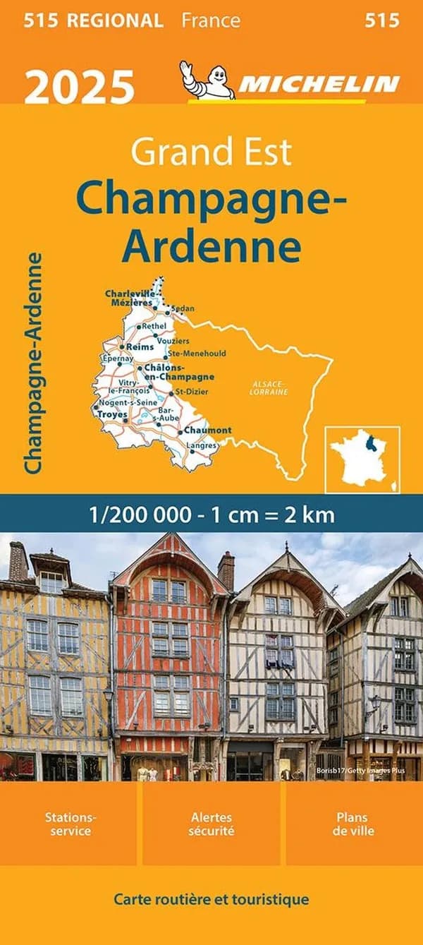 Champagne-Ardenne : Grand-Est : 2025 (Édition16.1.) [réalisé et publié par] Michelin Éditions