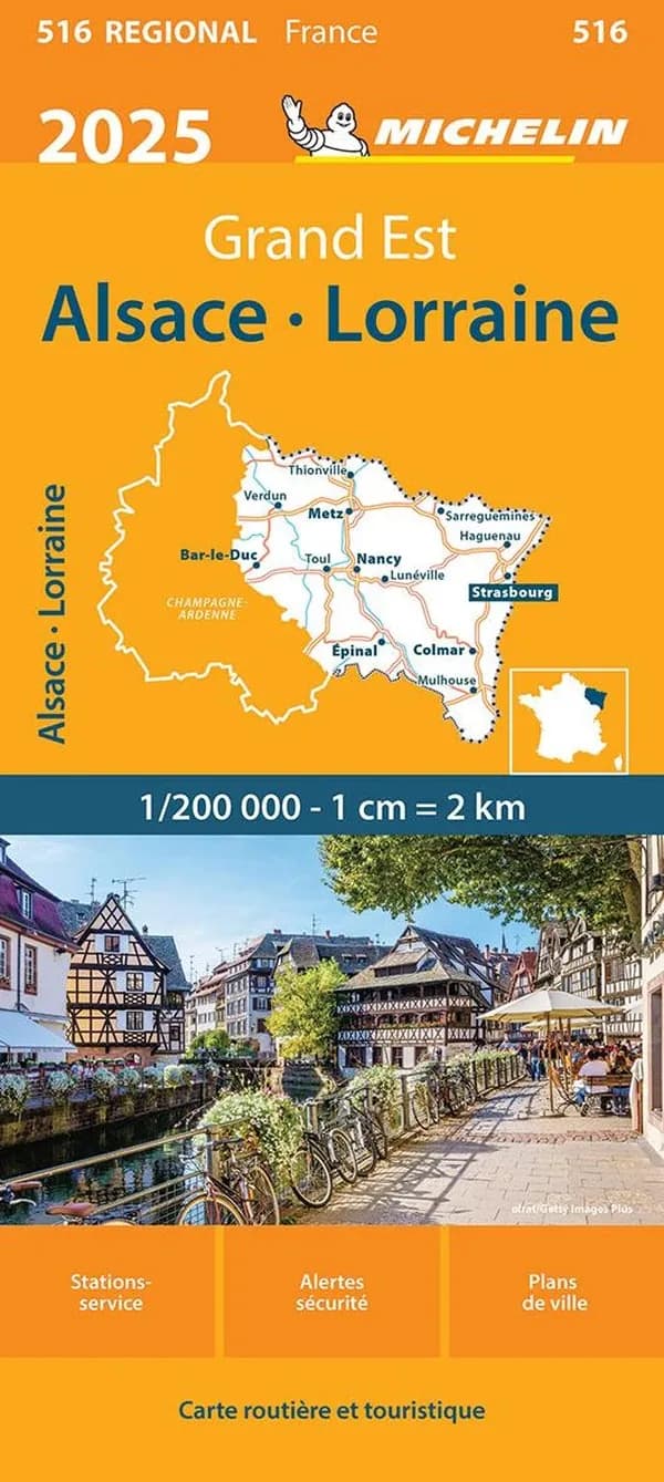 Alsace, Lorraine : Grand Est : 2025 (Édition 18.1) [réalisé et publié par] Michelin Éditions