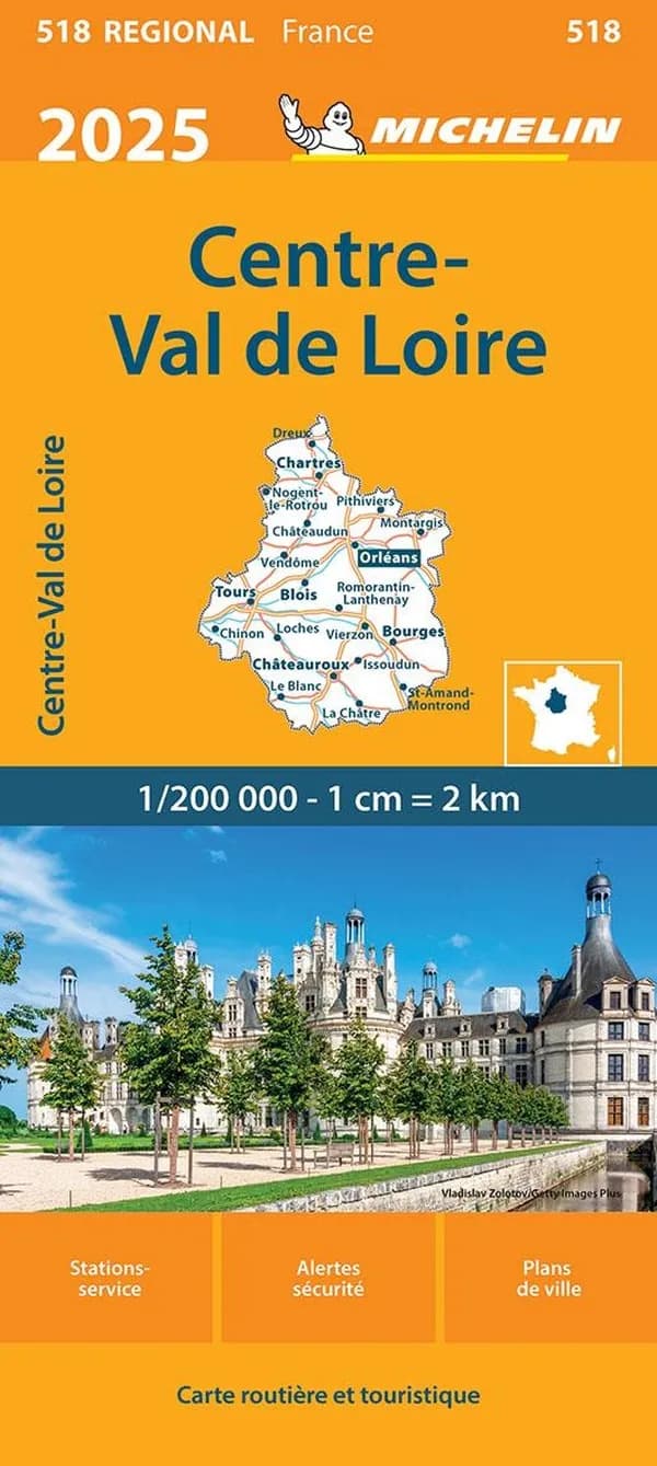 Centre - Val-de-Loire : 2025 (Édition 18.1) [réalisé et publié par] Michelin Éditions