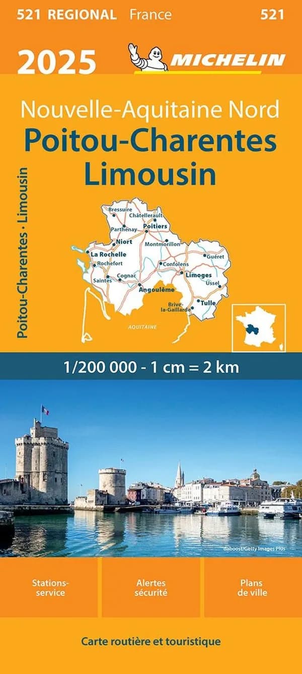 Poitou-Charentes Limousin : Nouvelle-Aquitaine nord : 2025 (Édition 18.1) [réalisé et publié par] Michelin Éditions