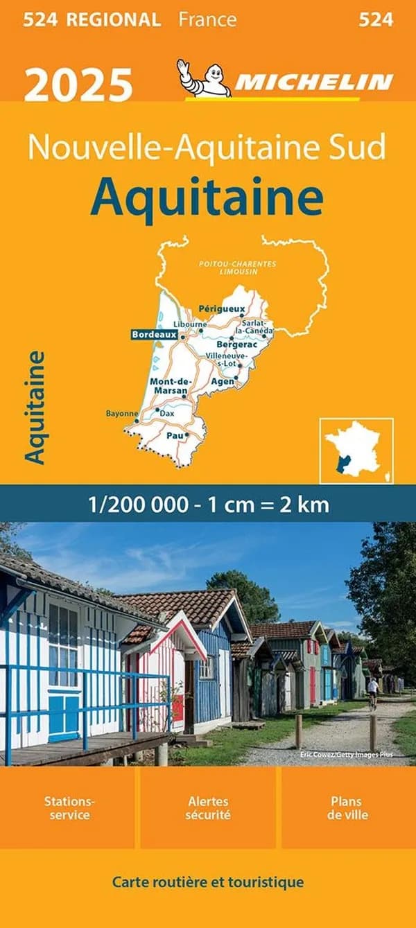 Aquitaine : Nouvelle-Aquitaine sud : 2025 (Édition 19.1) [réalisé et publié par] Michelin Éditions