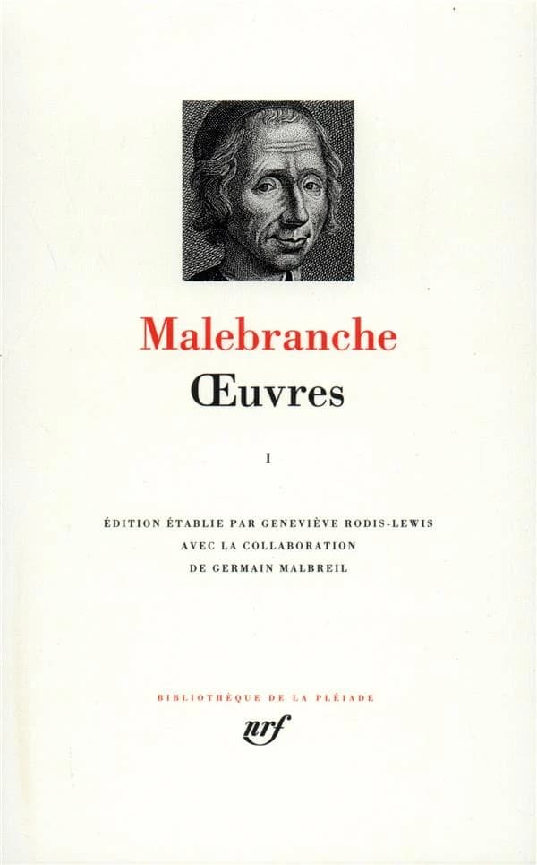 Malebranche : Oeuvres, tome I