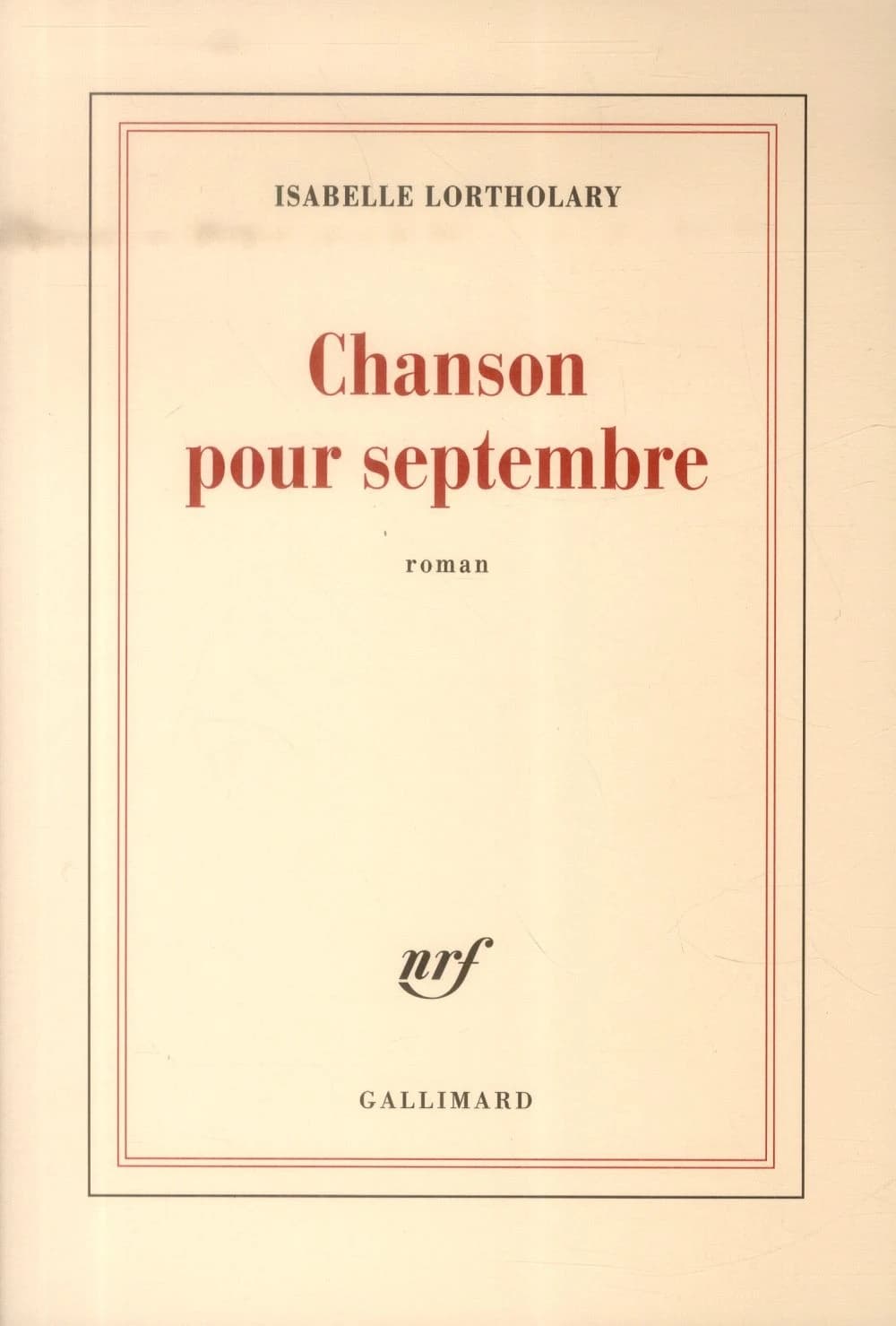 Chanson pour septembre : roman