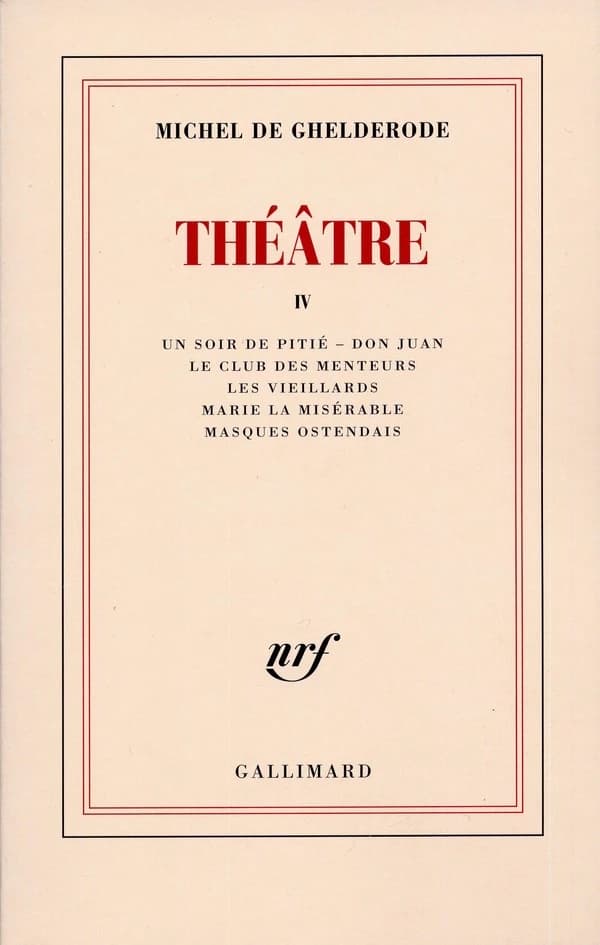 Théâtre : tome IV