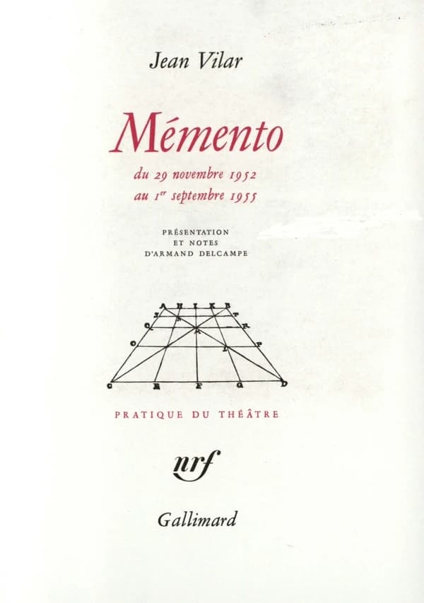 Mémento, 29 novembre 1952-1er septembre 1955