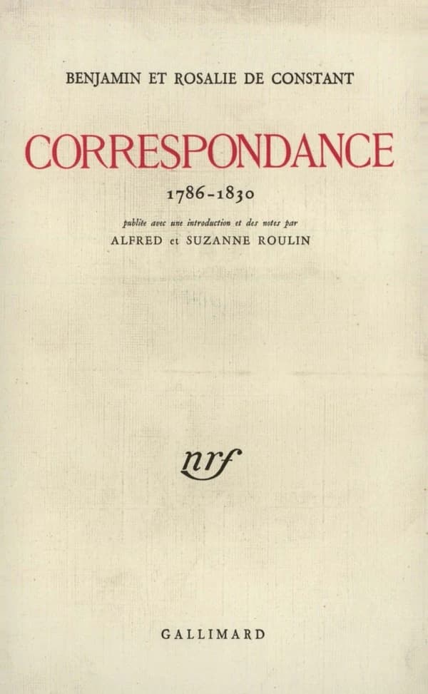 Correspondance : (1786-1830)