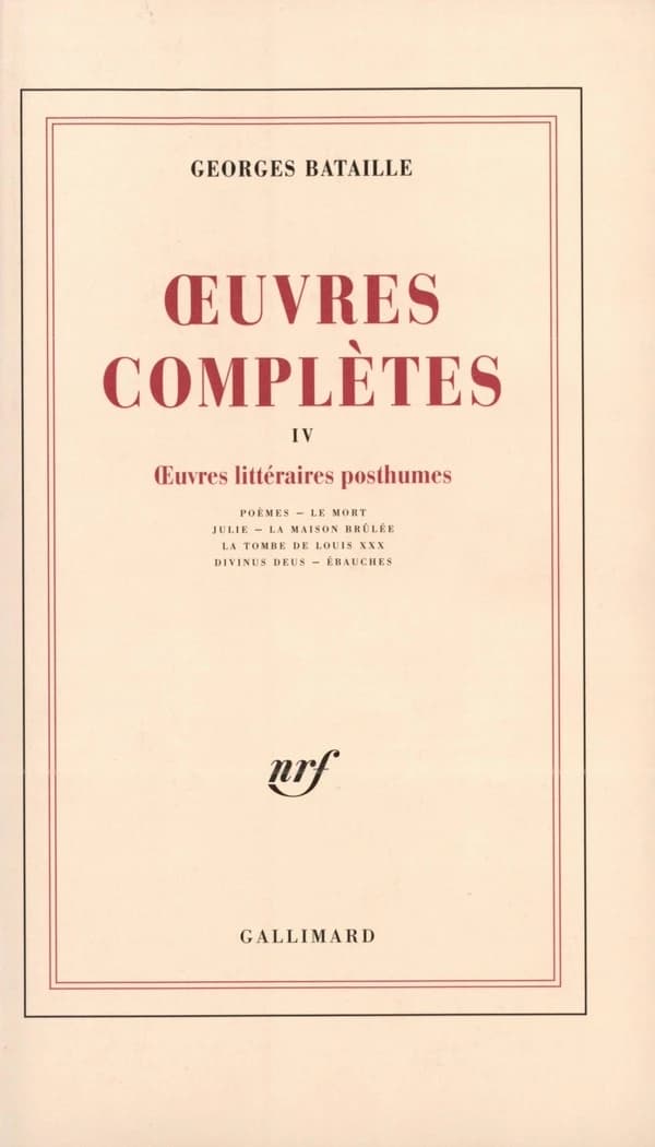 Oeuvres littéraires posthumes