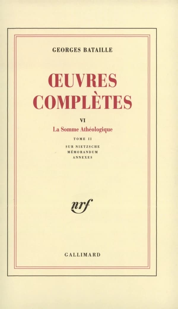 Œuvres complètes : tome VI