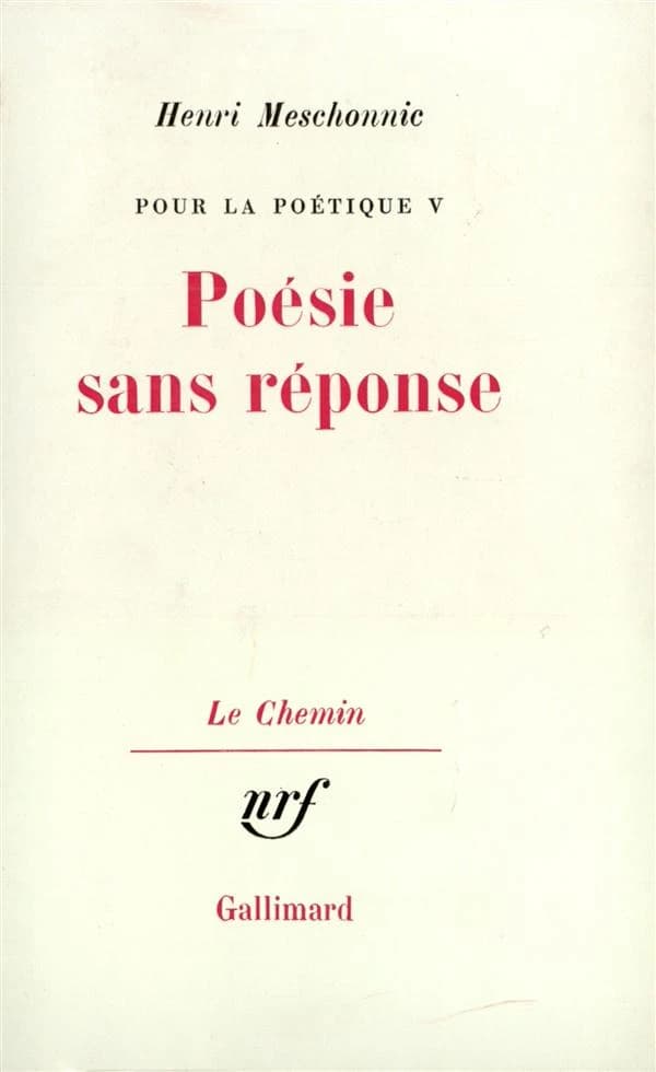 Poésie sans réponse
