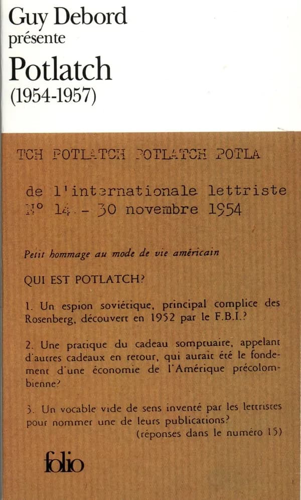 "Potlatch" : 1954-1957...