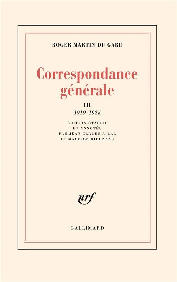 Correspondance générale. 3, 1919-1925
