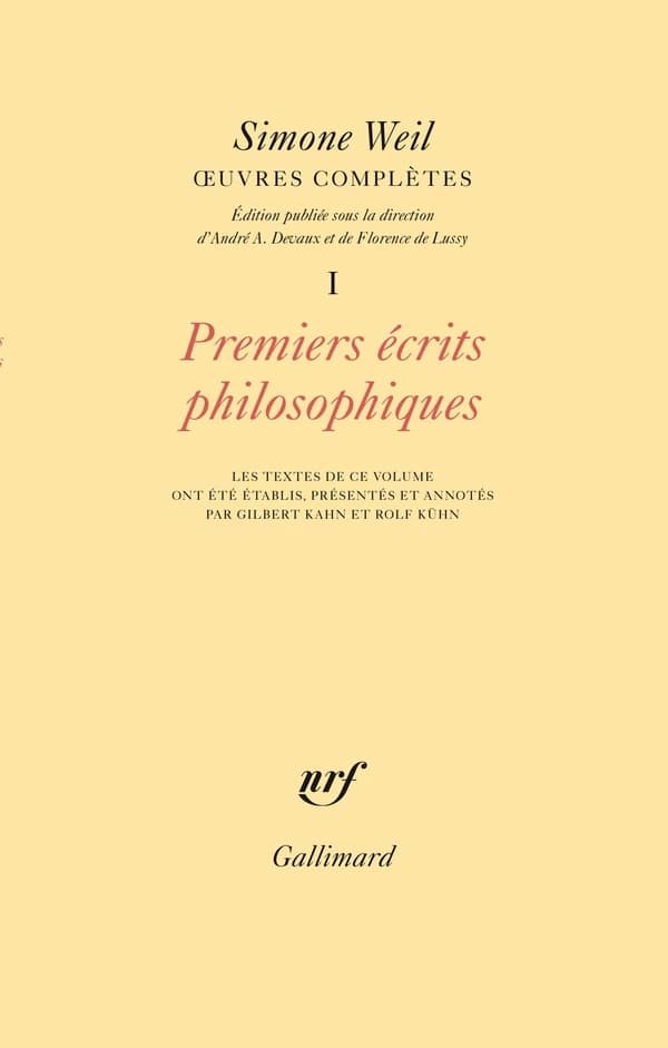 Premiers écrits philosophiques