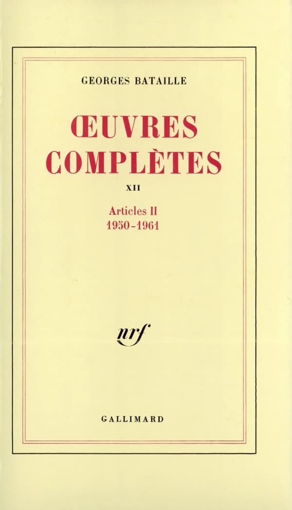 Œuvres complètes : tome XII
