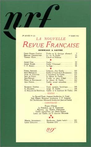 Hommage à Goethe ([Reprod. en fac-sim.])