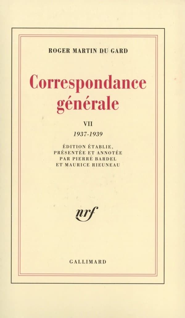 Correspondance générale. VII, 1937-1939