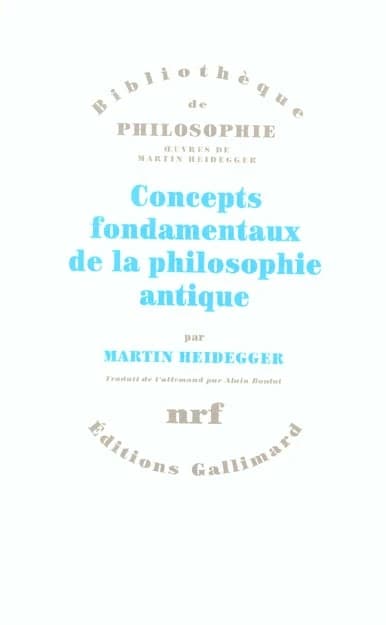 Concepts fondamentaux de la philosophie antique