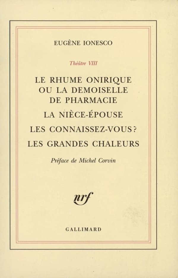 Théâtre. 8, Le rhume onirique ou La demoiselle de pharmacie
