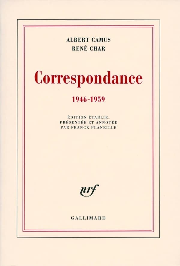 Correspondance Albert Camus, René Char