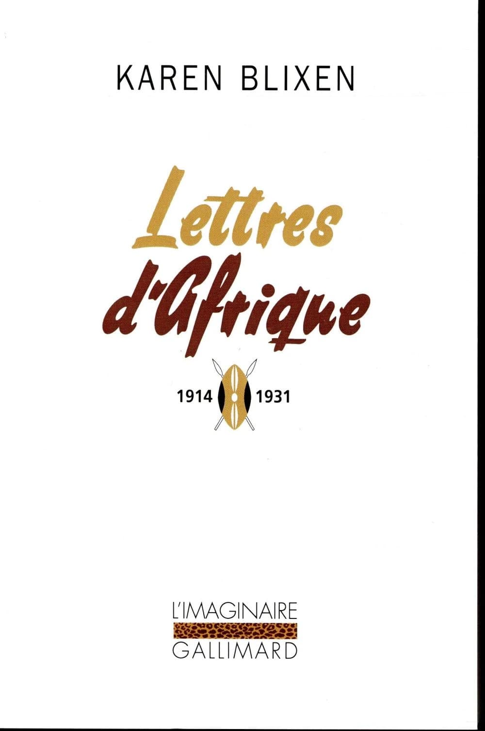 Lettres d'Afrique : 1914-1931