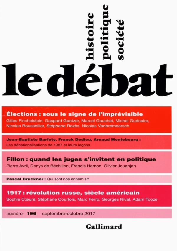 Revue Le Débat n.196 : Septembre-octobre 2017
