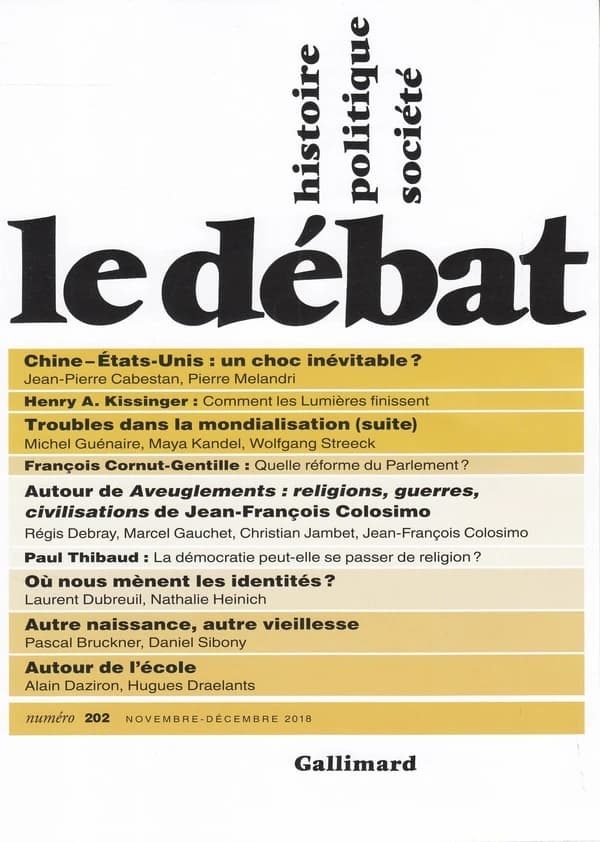 Revue Le Débat n.202 : Novembre-décembre 2018
