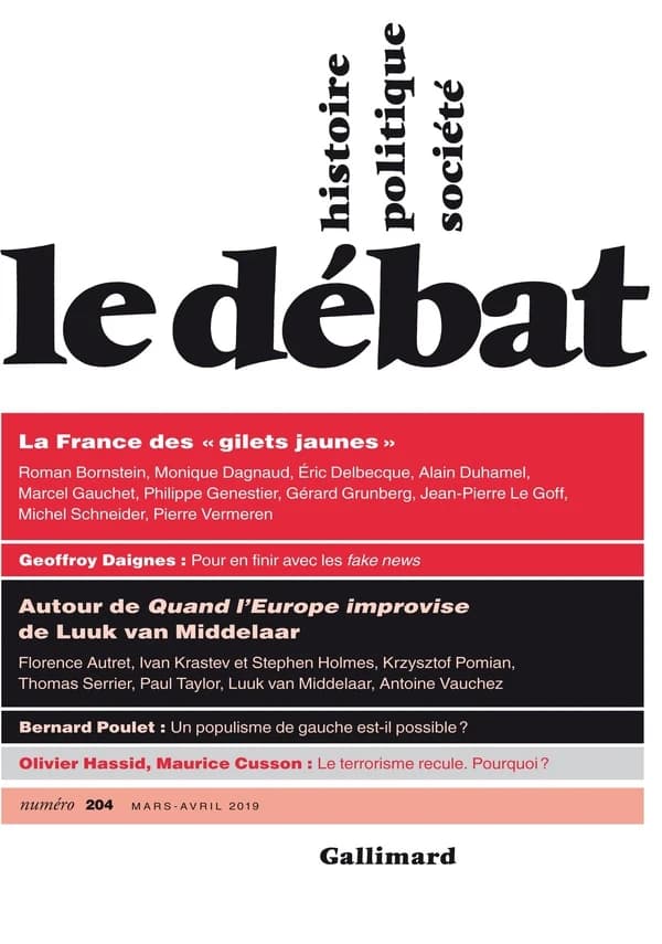 Revue Le Débat n.204 : Mars-avril 2019