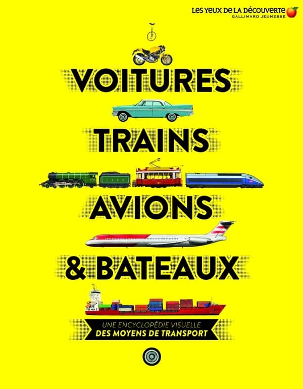 Voitures, trains, avions & bateaux : une encyclopédie visuelle des moyens de transport