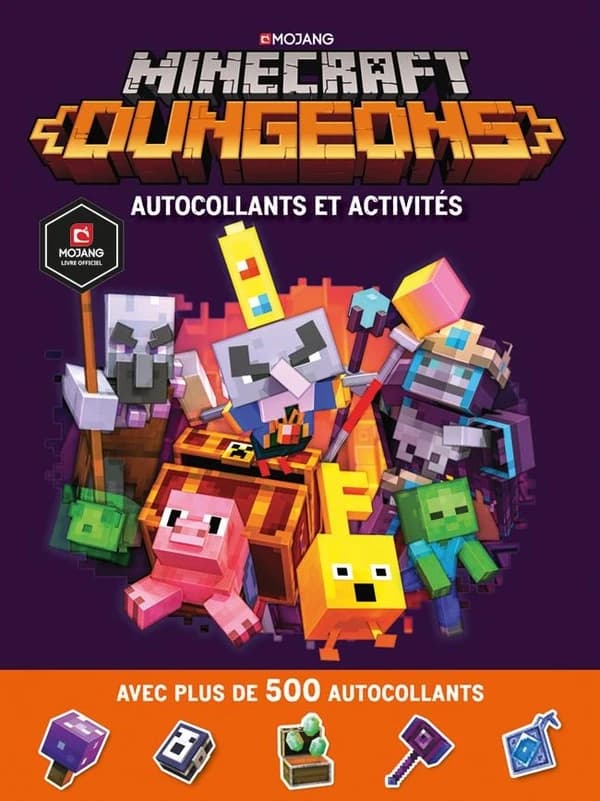 Minecraft : dungeons autocollants et activités