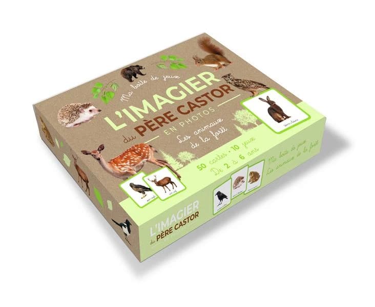 L'imagier du Père Castor en photo : ma boite de jeux : les animaux de la forêt : 2 à 6 ans : [Jeu memory]