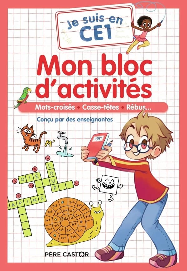Je suis en CE1 ; mon bloc d'activités : mots croisés, casse-têtes, rébus...