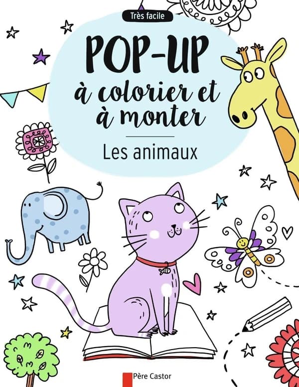 Pop-up à colorier et à monter : Les animaux : [Album à colorier]