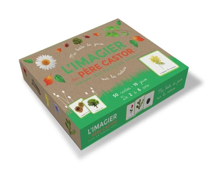 L'imagier du Père Castor en photos : ma boîte de jeux sur la nature : 50 cartes, 10 jeux : de 2 à 6 ans : [Image didactique]