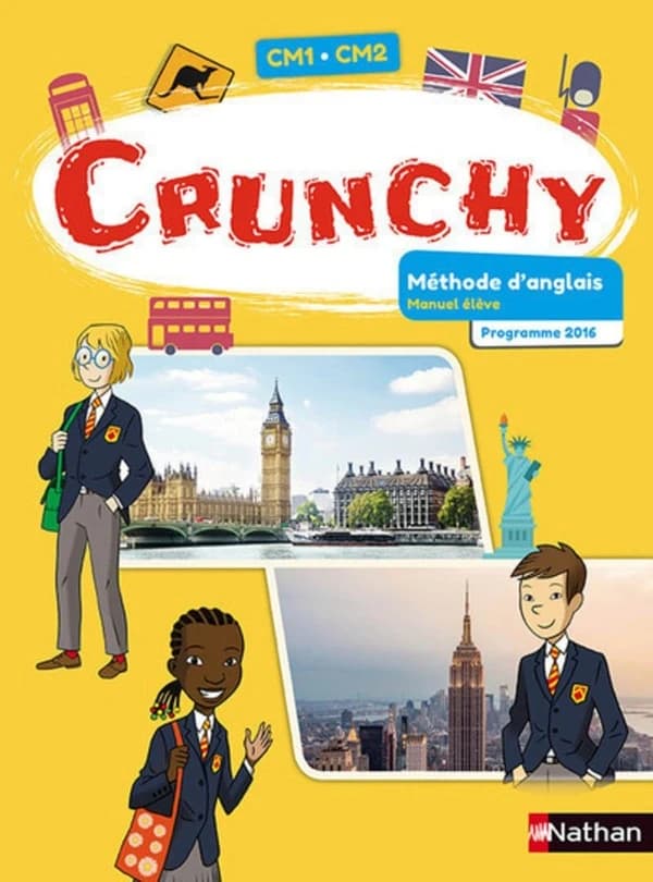 Crunchy : méthode d'anglais, manuel élève, programme 2016 : [CM1-CM2]