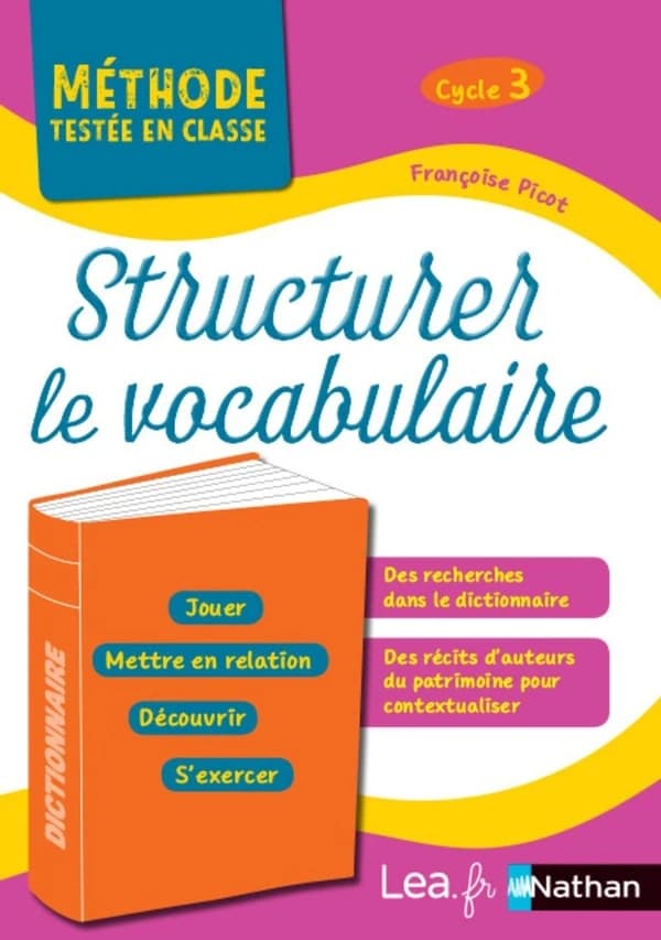 Structurer le vocabulaire ; cycle 3 ; programme 2016