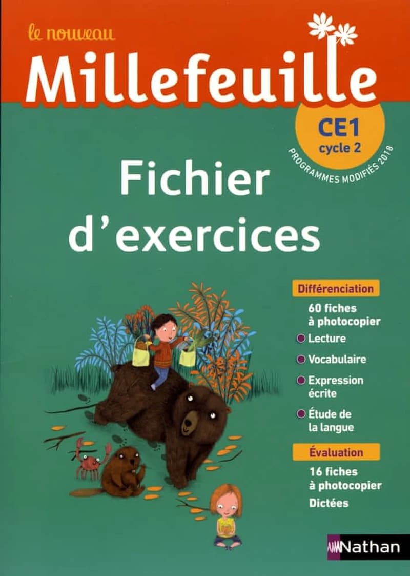 MILLE-FEUILLES : français ; fichier d'exercices ; CE1 (édition 2019)
