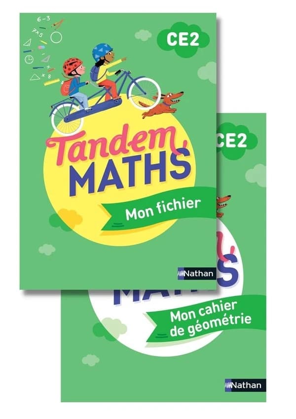 Tandem : mathématiques ; CE2 ; fichier de l'élève + cahier de géometrie
