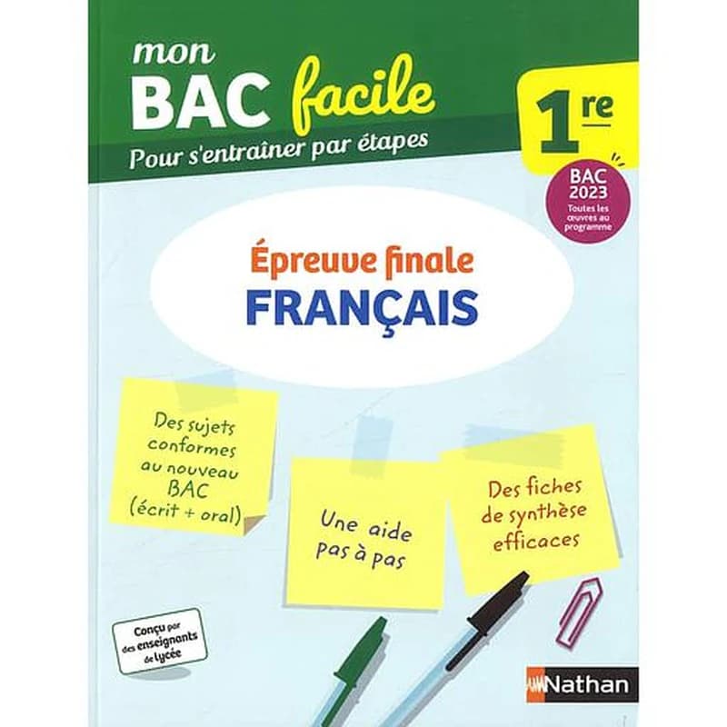 MON BAC FACILE LYCEE FRANCAIS 1RE NOVELLES OEUVRES AU PROGRAMME
