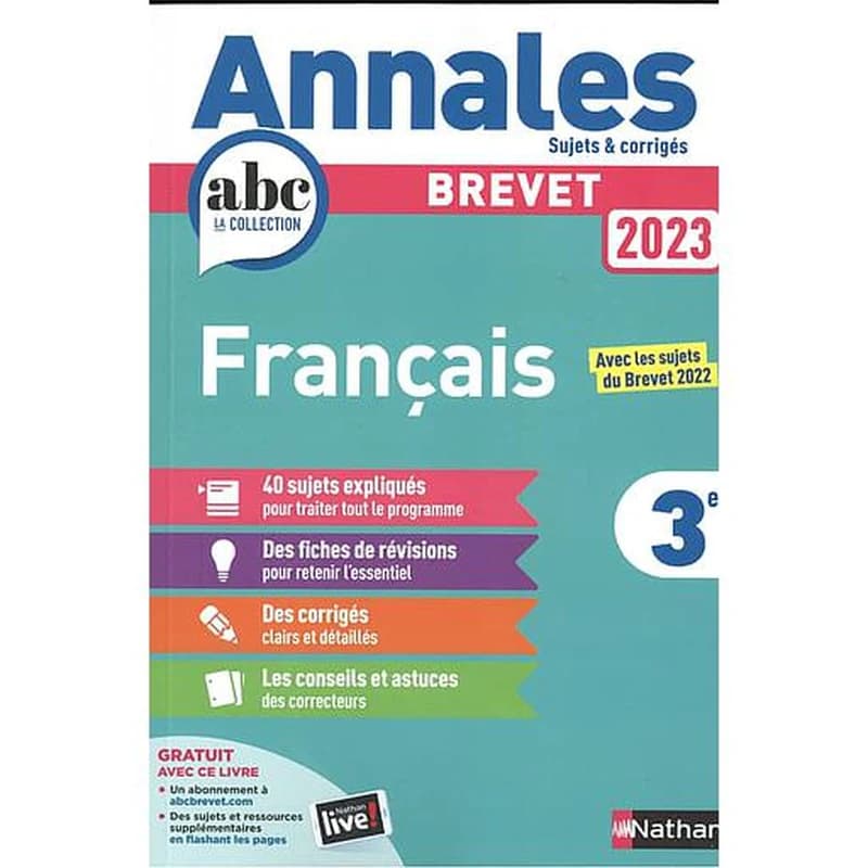 Français 3e : Sujets & corrigés
