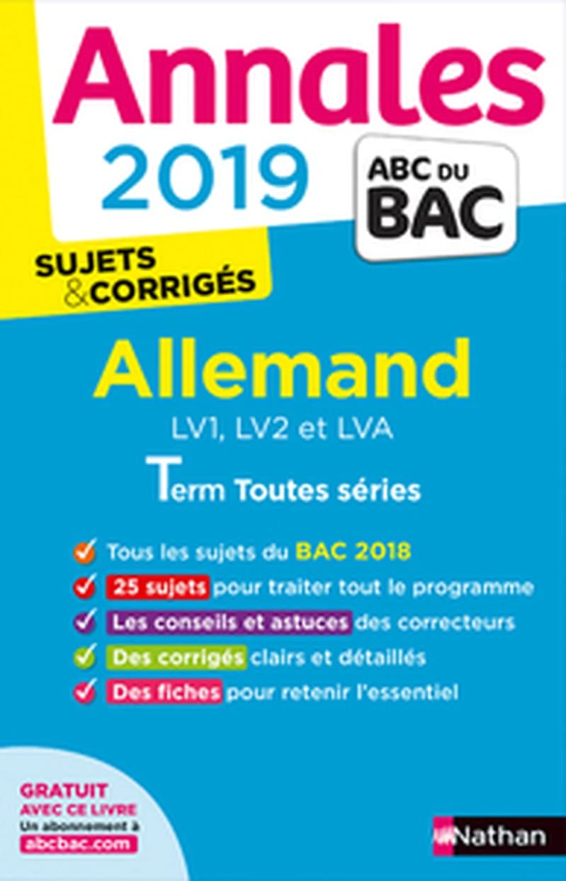Allemand LV1, LV2 et LVA Term toutes séries