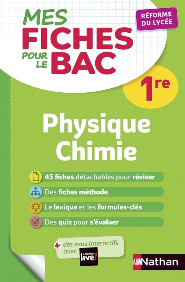 MES FICHES ABC DU BAC Tome 26 : physique-chimie ; 1re (édition 2019)