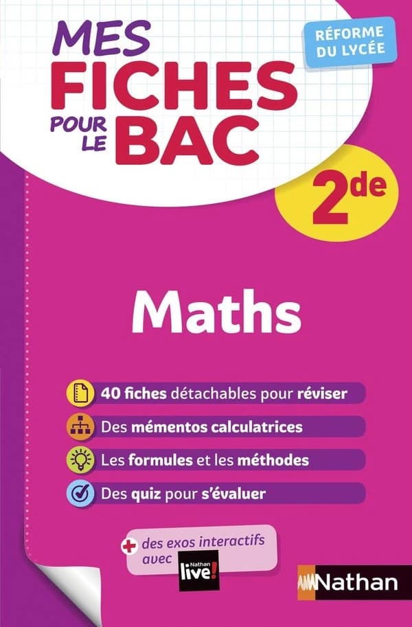 MES FICHES ABC DU BAC : mathématiques ; 2de (édition 2020)