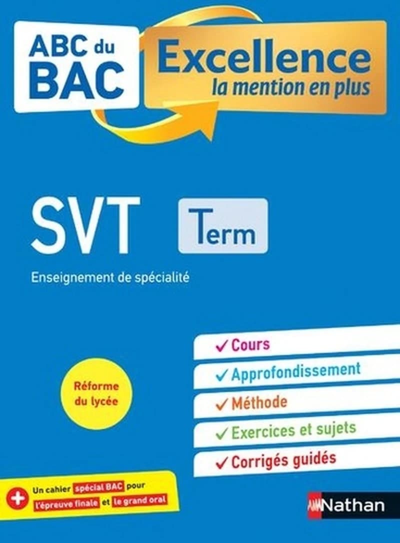 ABC DU BAC EXCELLENCE t.8 ; science de la vie et de la terre ; terminale (édition 2020)