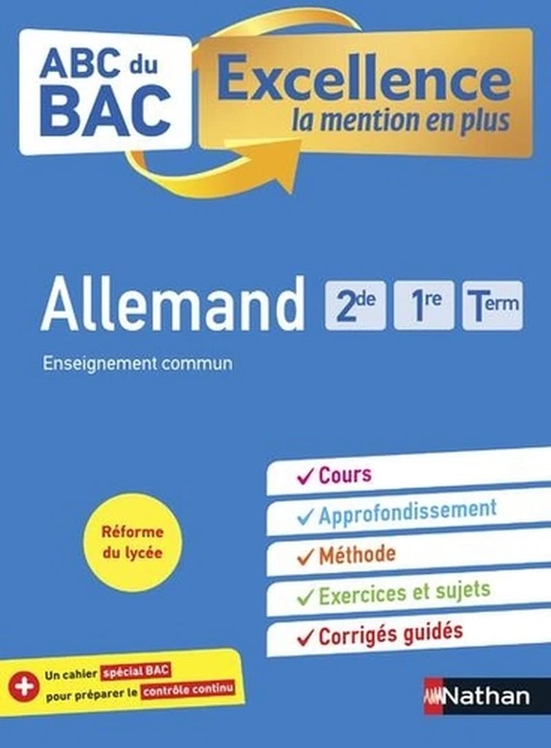 ABC du bac excellence Tome 53 : allemand ; 2de, 1re, terminale (édition 2021)