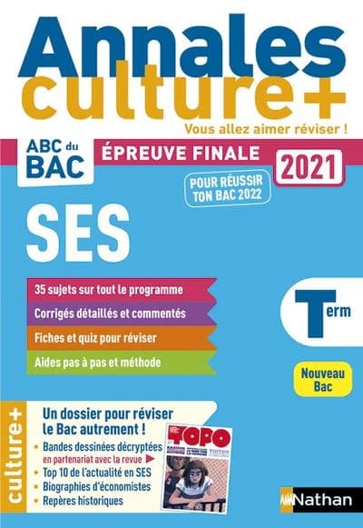 Annales ABC du bac ; sujets & corrigés ; sciences économiques et sociales : terminale : culture + (édition 2020)