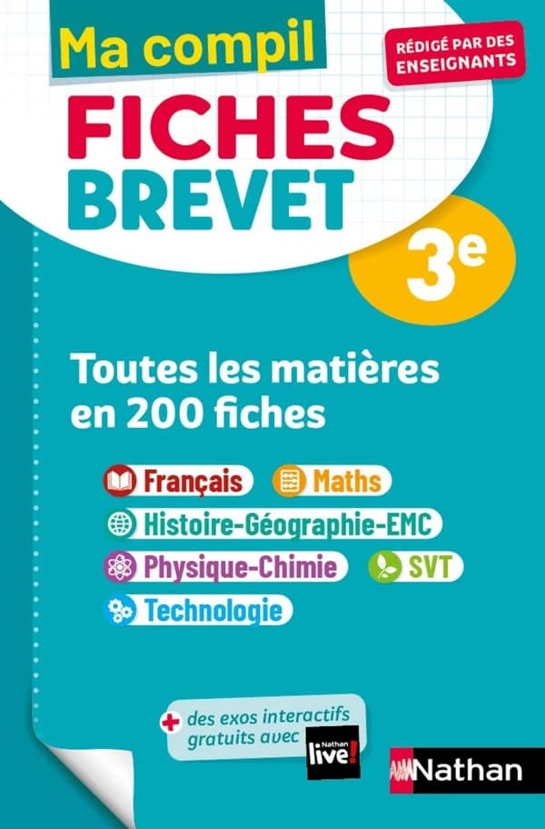 Ma compil fiches brevet : Toutes les matières du Brevet 2025 en 200 fiches ; 3e