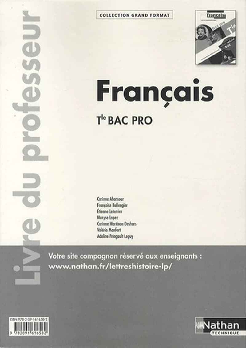Français : Tle bac pro : nouveau programme 2009, bac pro en 3 ans
