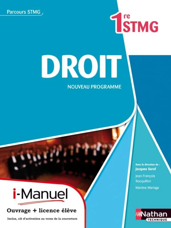 Droit 1re stmg parcours stmg i-manuel bi-media